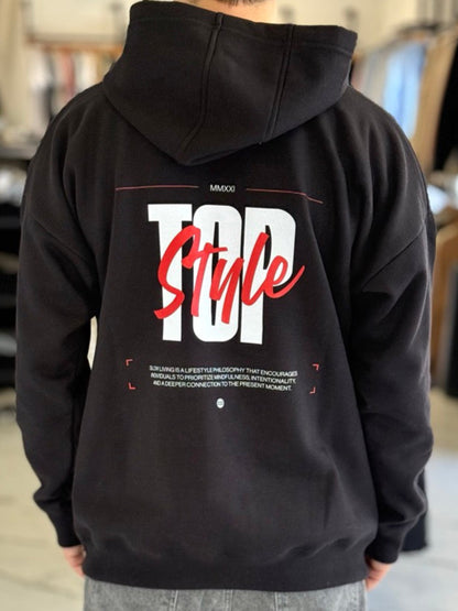 Canguro oversize negro "top style"