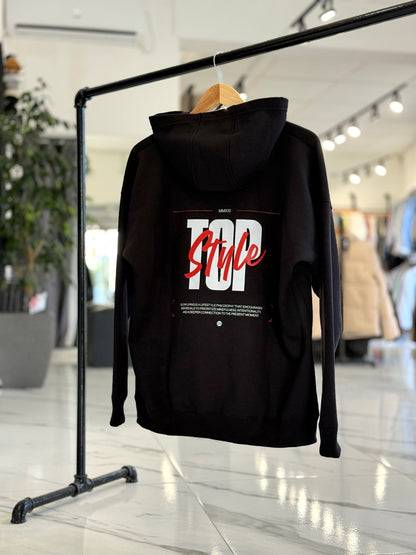 Canguro oversize negro "top style"