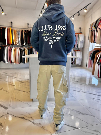 Canguro oversize "club 1982" azul