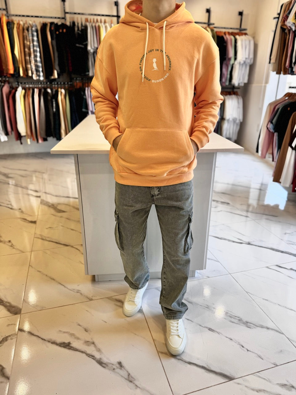 Canguro oversize "focus" salmón