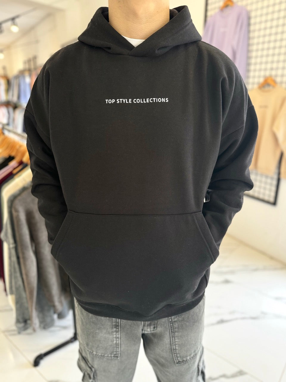 Canguro oversize negro "collections"