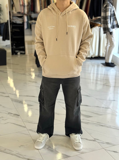 Canguro oversize "club 1984" beige