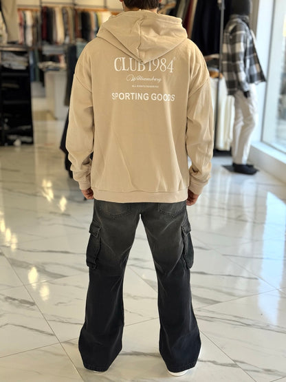 Canguro oversize "club 1984" beige