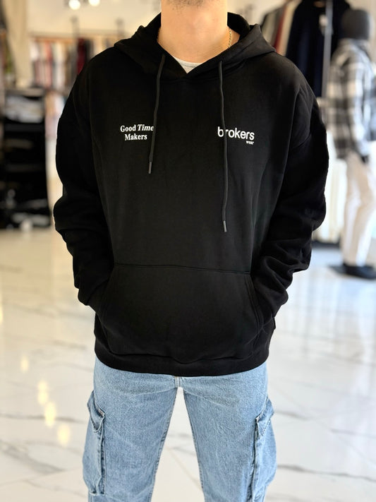 Canguro oversize "club 1984" negro