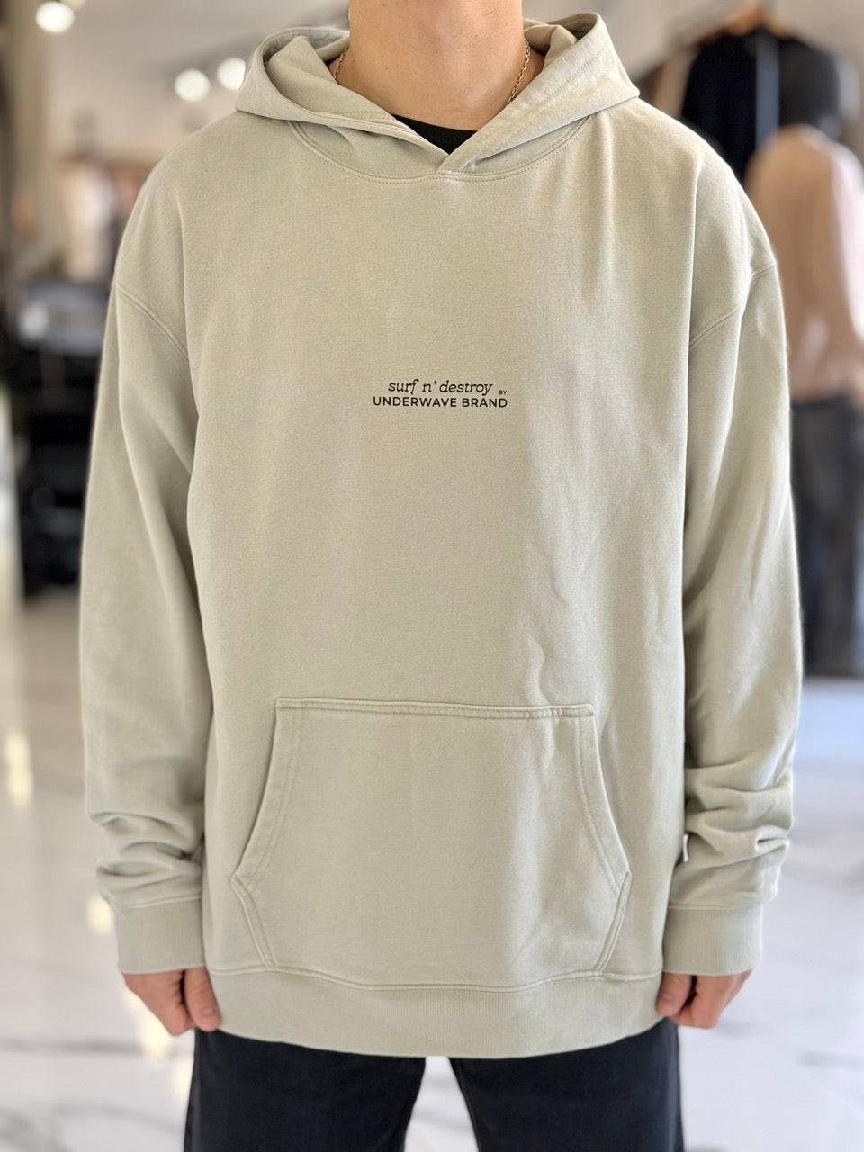 Canguro oversize "pez" gris