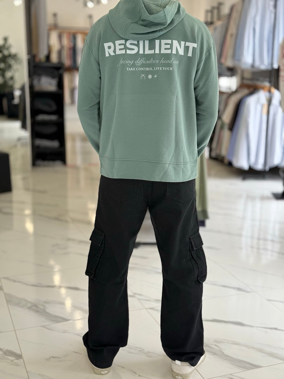 Canguro oversize verde "resilient"