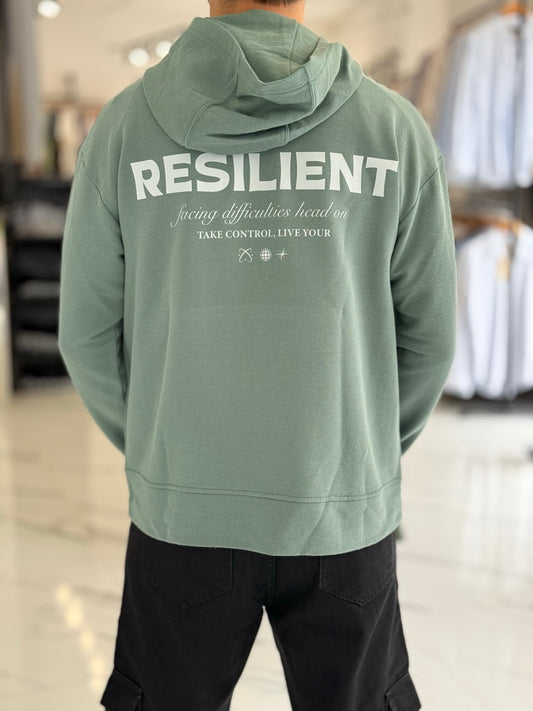 Canguro oversize verde "resilient"