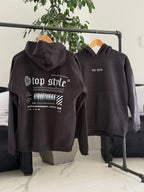 Canguro oversize negro "streetwear"