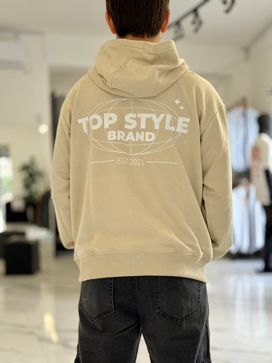Canguro oversize beige "brand"