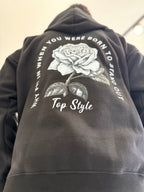 Canguro oversize negro "rosa"