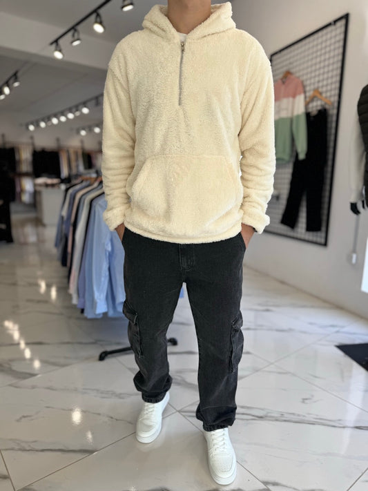 Canguro oversize Teddy blanco