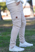 Pantalón cargo beige