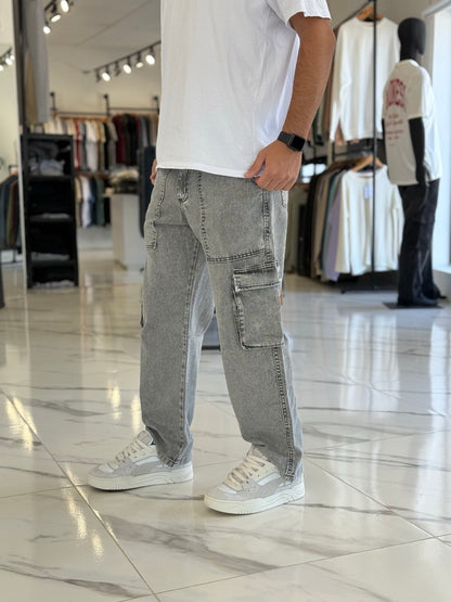 Jean cargo "Harlem" gris