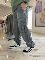 Cargo jean gris