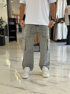 Jean cargo gris