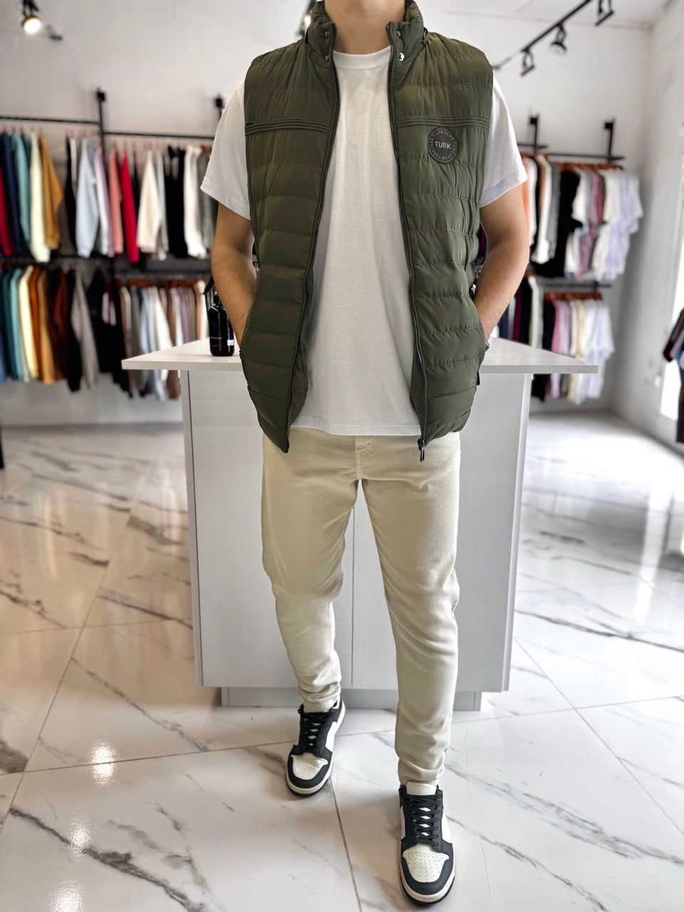 Chaleco nylon verde