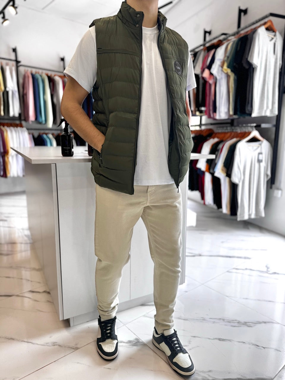 Chaleco nylon verde