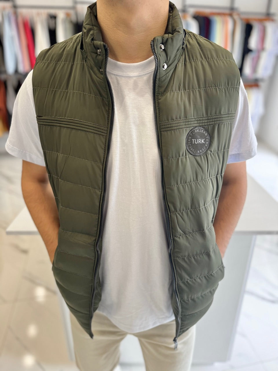 Chaleco nylon verde