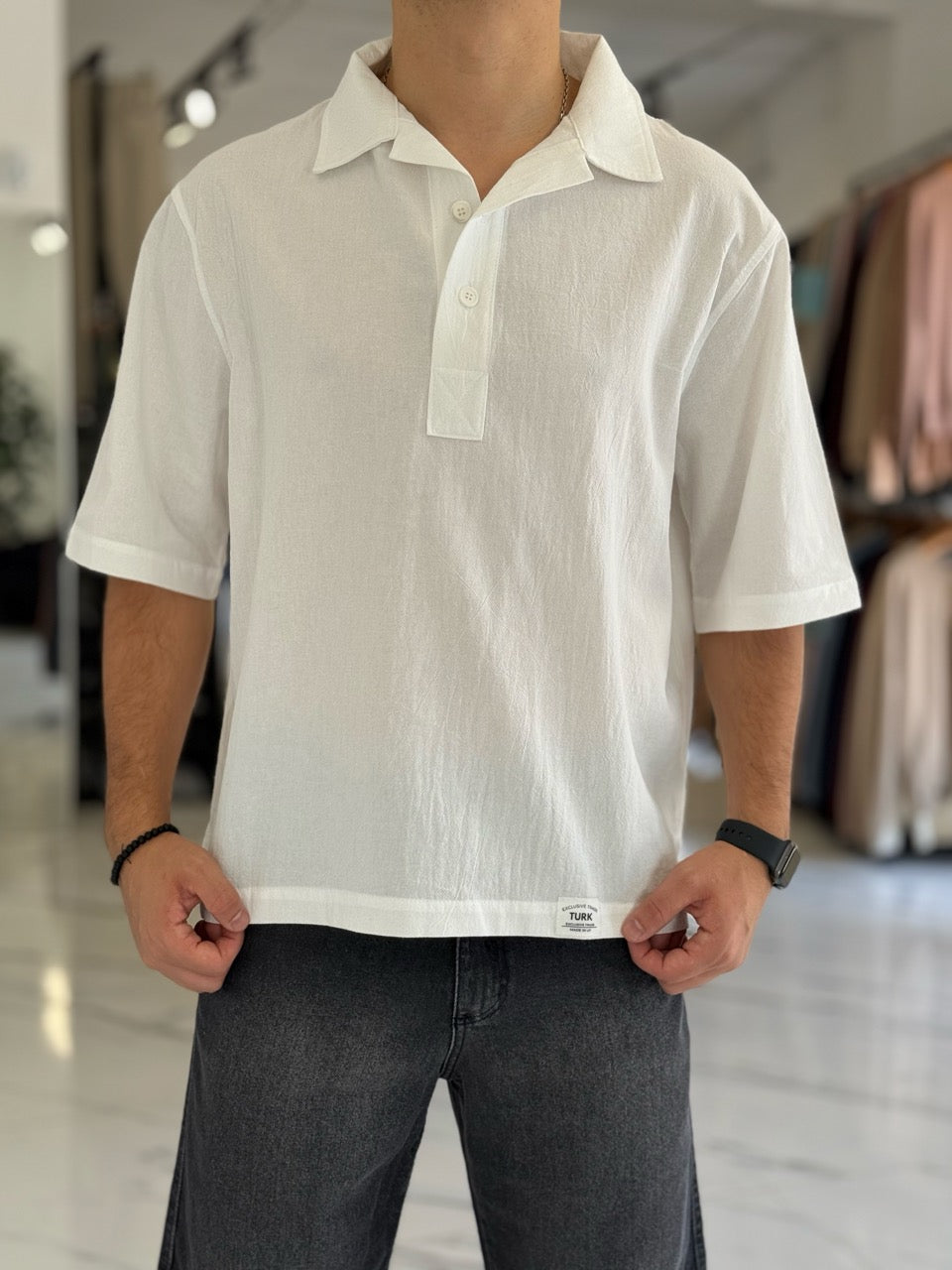 Chomba oversize de lino