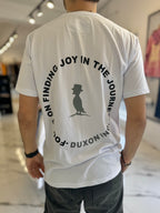 Remera doble estampa blanca “focus”