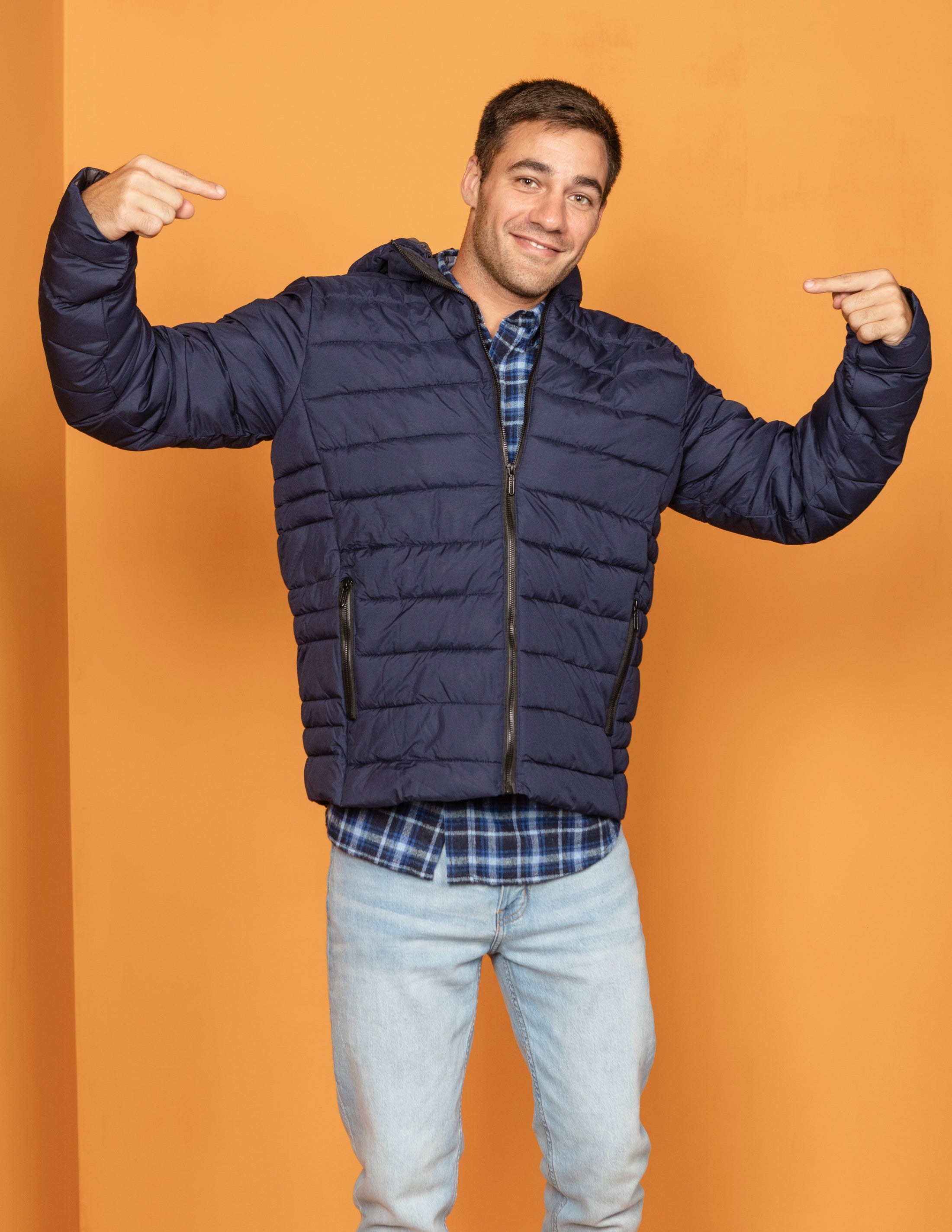 Campera capitoneada azul