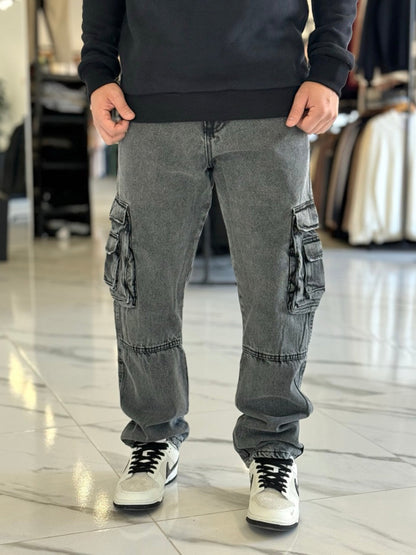 Jean cargo "Miami" gris oscuro