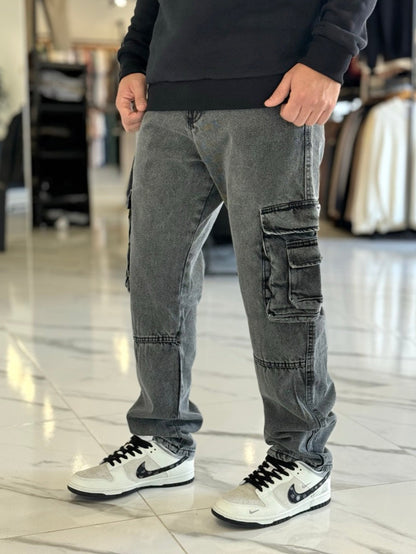Jean cargo "Miami" gris oscuro