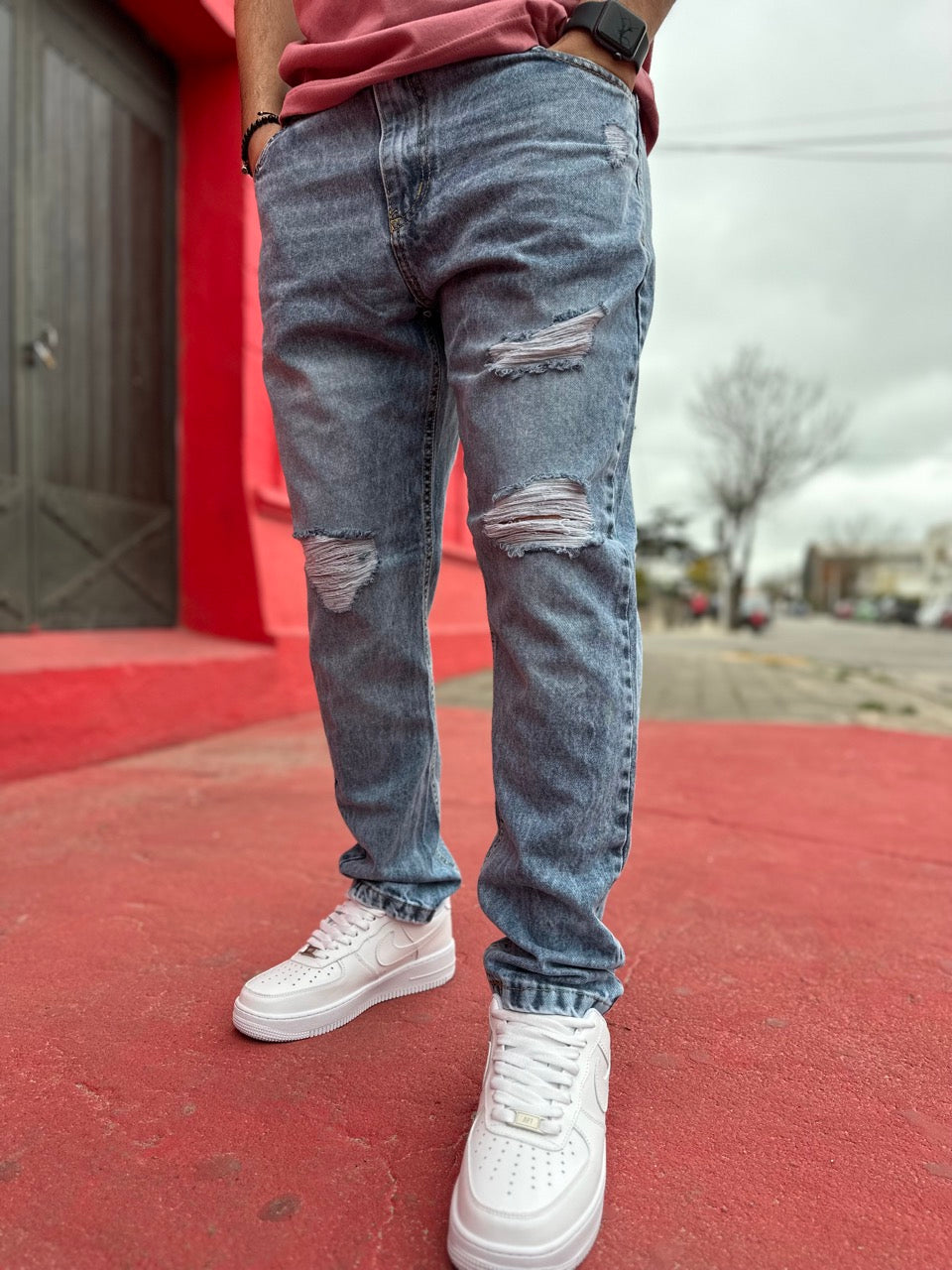 Mom jean rajado