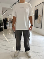 Remera oversize blanca "future"