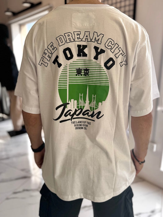 Remera oversize blanca “Tokyo”