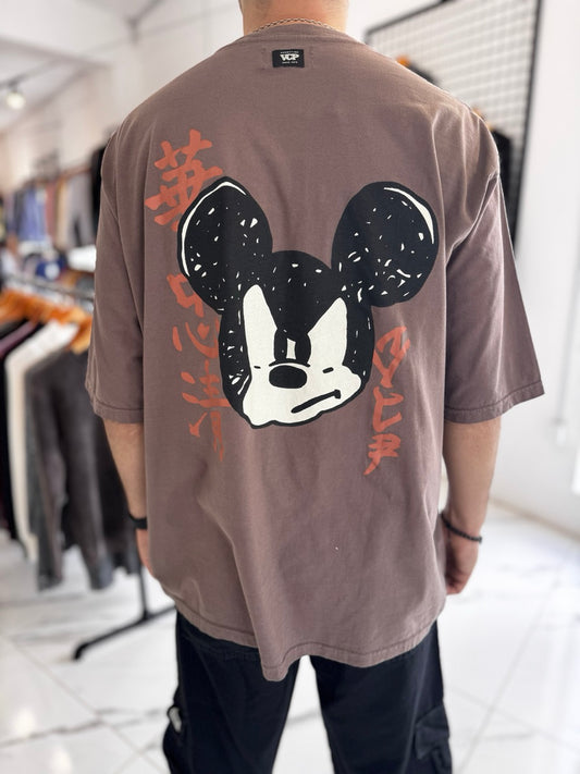 Remera oversize vizon “Mickey”