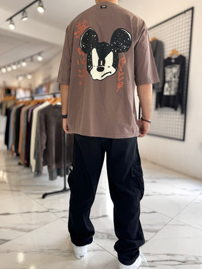 Remera oversize vizon “Mickey”