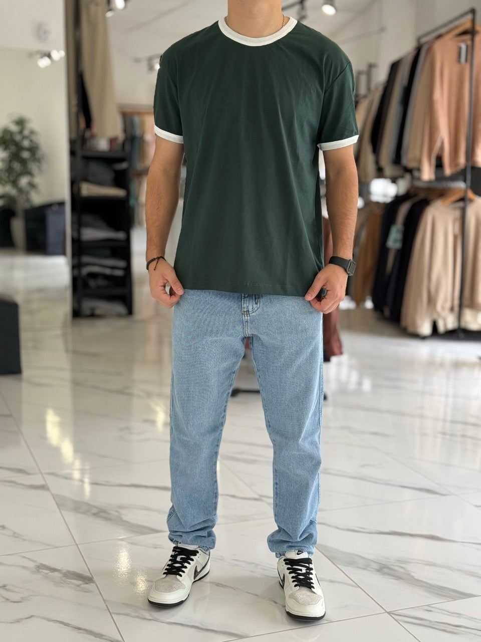 Remera oversize combinada