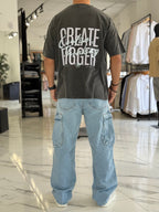 Remera oversize gastada "Create"