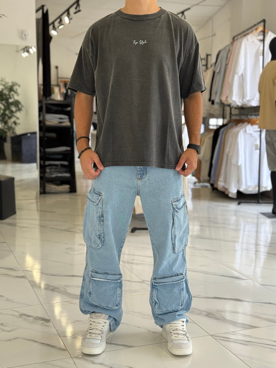 Remera oversize gastada "Create"