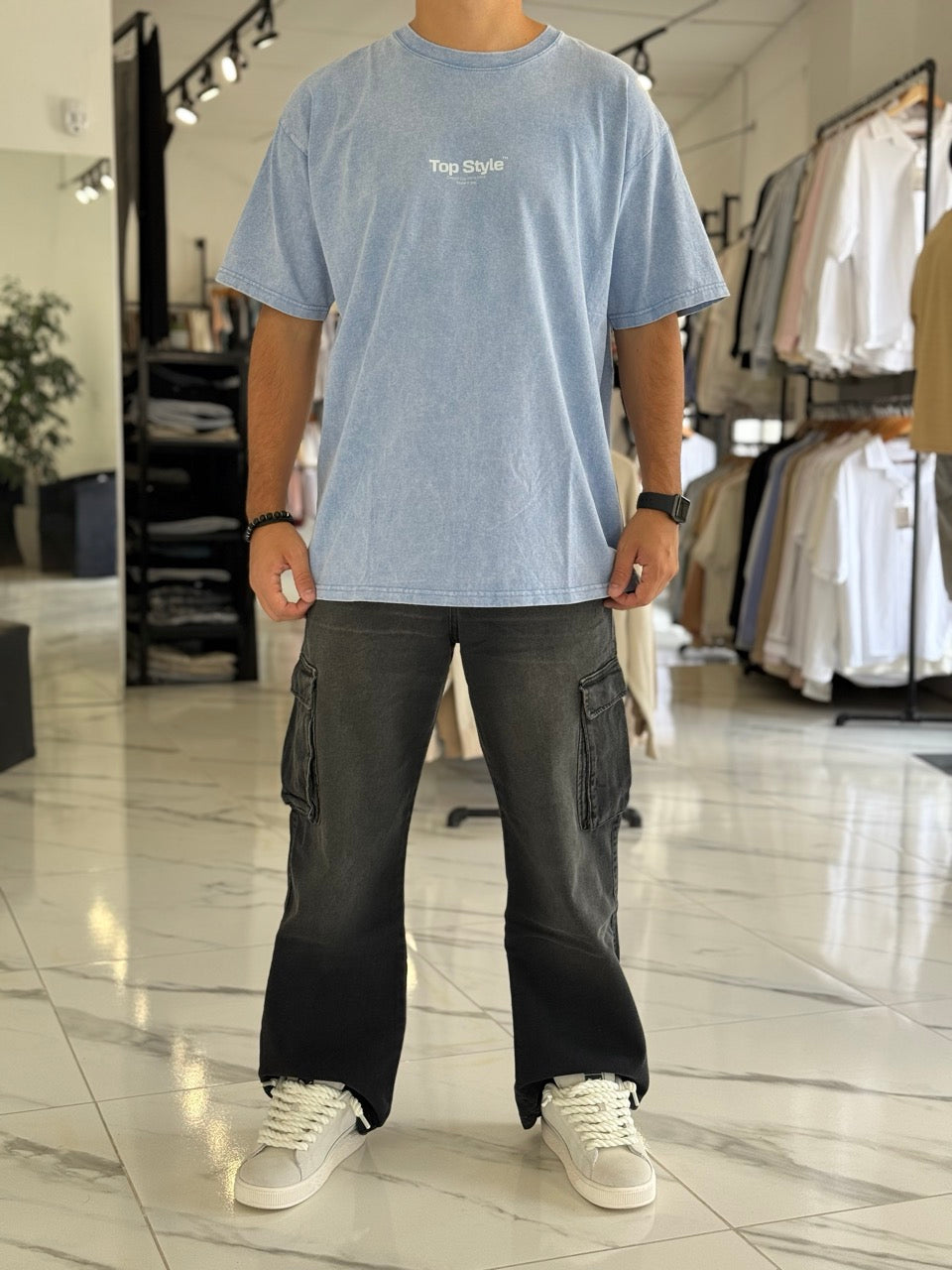 Remera oversize gastada "Dream Big"