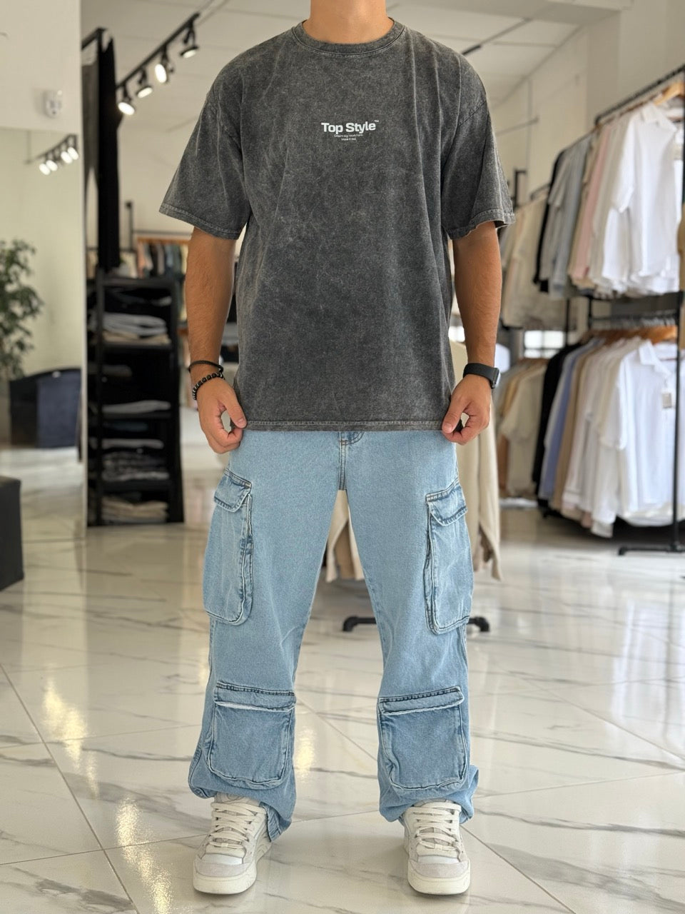 Remera oversize gastada "Dream Big"