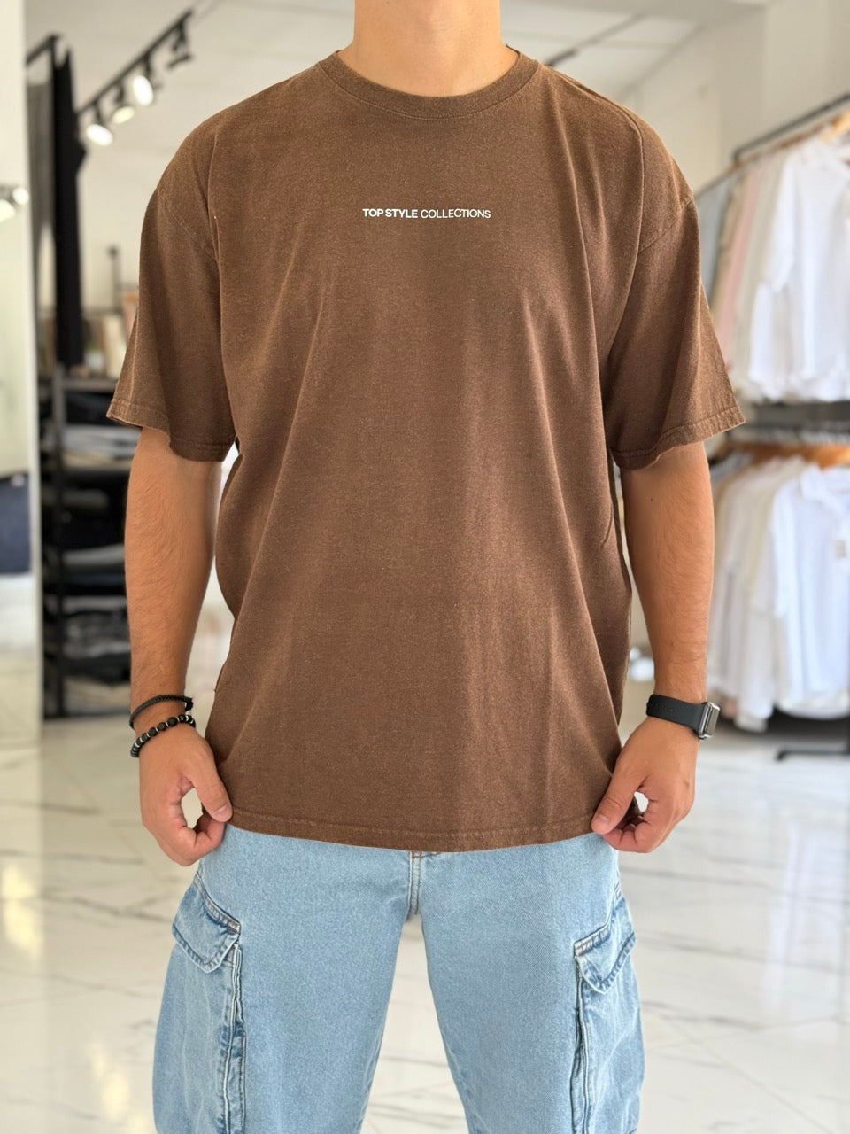 Remera oversize gastada "Story"