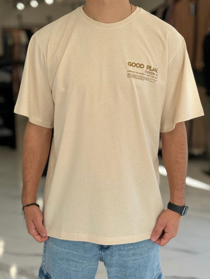 Remera oversize “Good Plan”