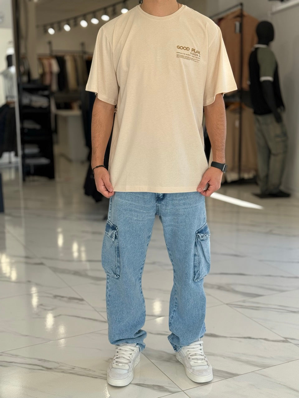 Remera oversize “Good Plan”