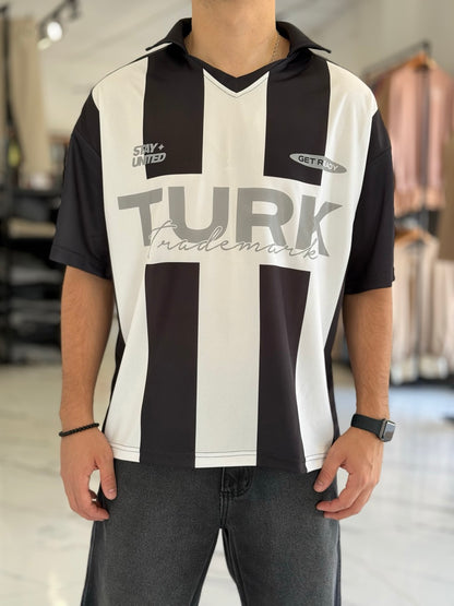 Remera oversize "Turin" rayada