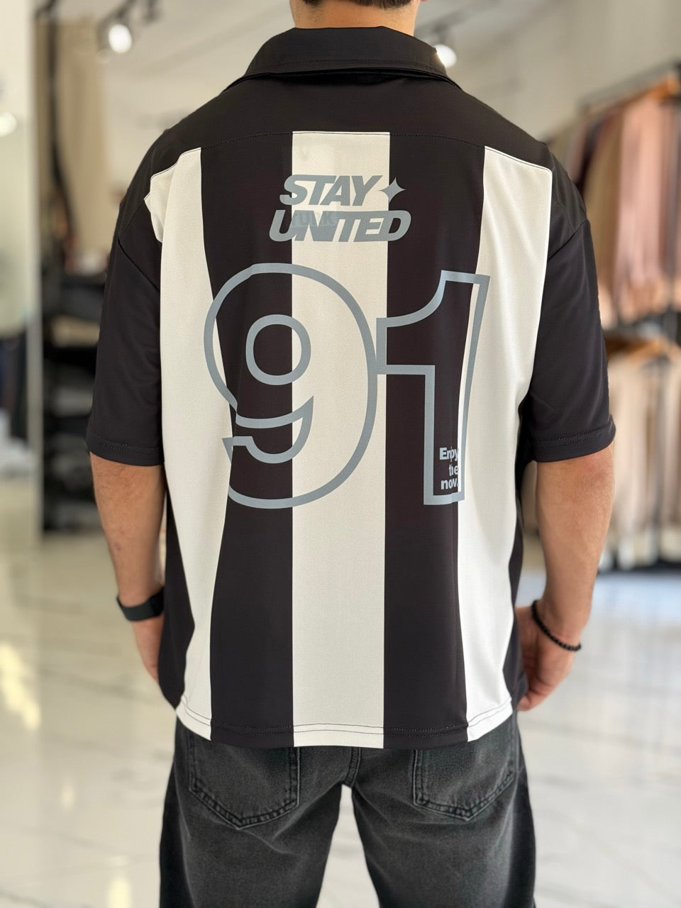 Remera oversize "Turin" rayada