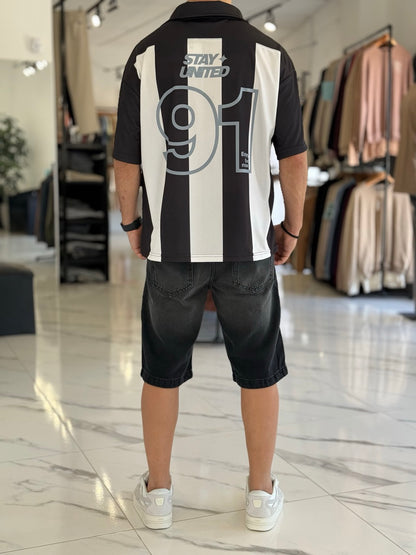 Remera oversize "Turin" rayada