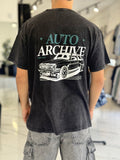 Remera oversize gastada "Auto"