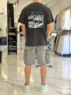 Remera oversize gastada "Auto"