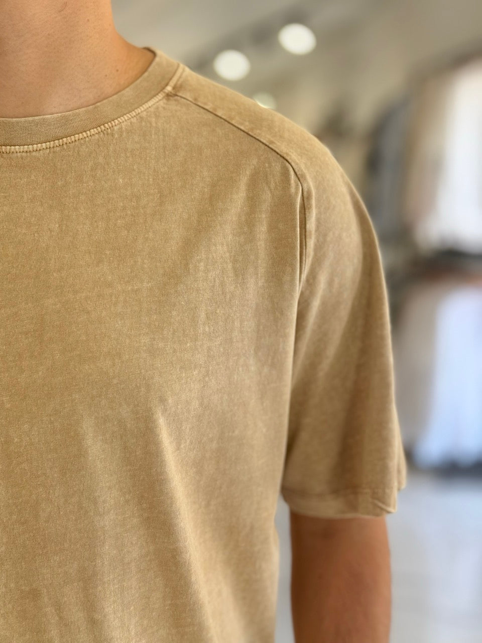 Remera oversize gastada lisa