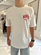 Remera oversize blanca "Madness"