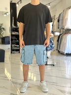 Remera oversize gastada lisa