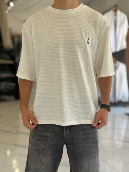 Remera oversize tejida