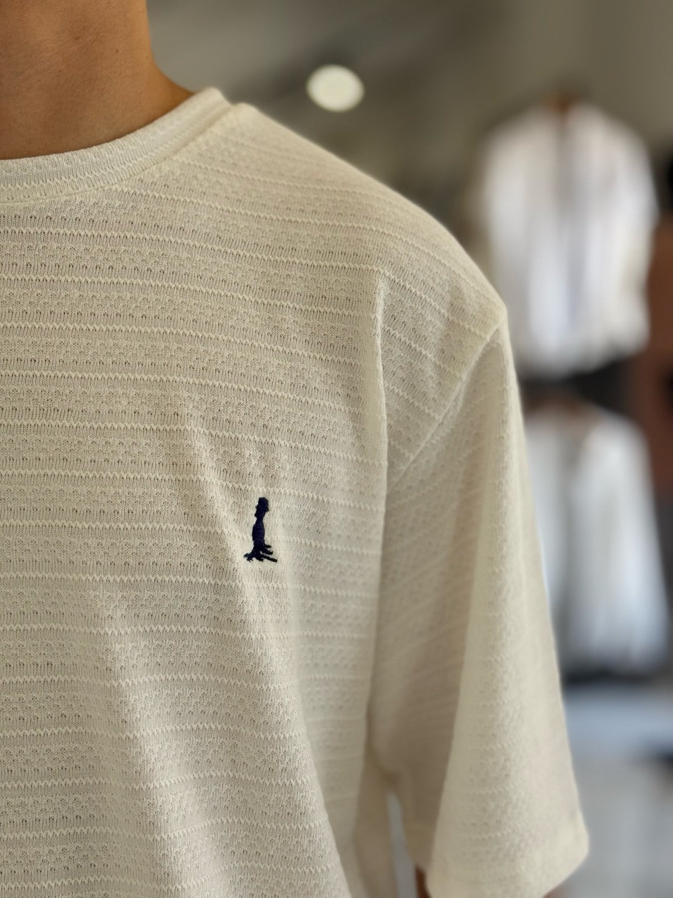 Remera oversize tejida